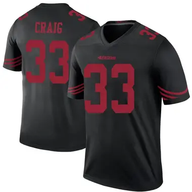 Men's Roger Craig San Francisco 49ers Color Rush Jersey - Legend Black Big & Tall