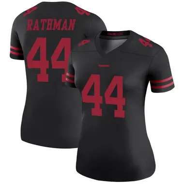 Women's Tom Rathman San Francisco 49ers Color Rush Jersey - Legend Black Plus Size